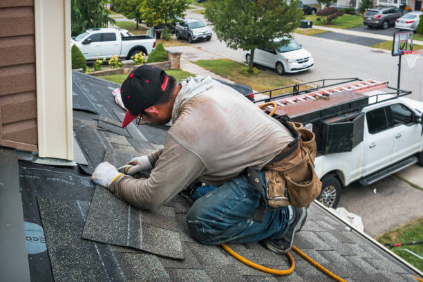 Professional Flat Roof Repair technician working in Hudson, NC